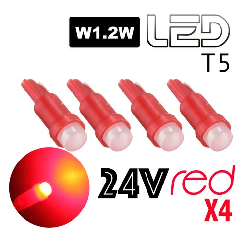 20x led rot 24v - t5, 24